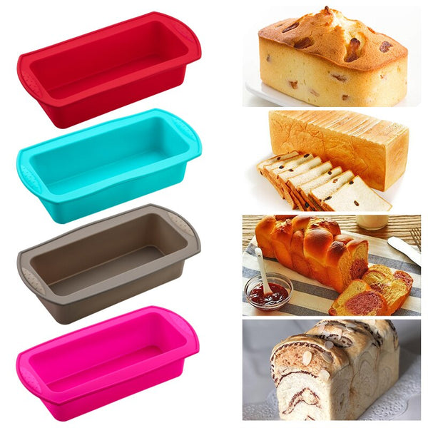 Rectangular Silicone Bread Pan Mold Toast Bread Mold Cake Tray Long Square Cake Mould Bakeware Non-Stick Baking Tools