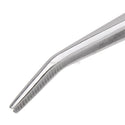 Stainless Steel Tweezers Serrated Curved Dental Instruments Dental Tool
