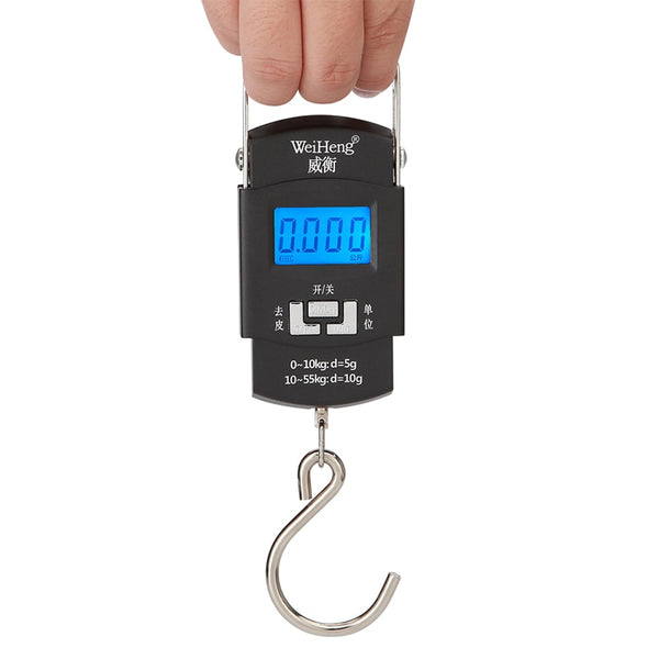 55KG 10g USB Charging Electronic Digital Scale Hanging Hook Fishing Travel Double Precision Luggage Weight Scale Balance Scales