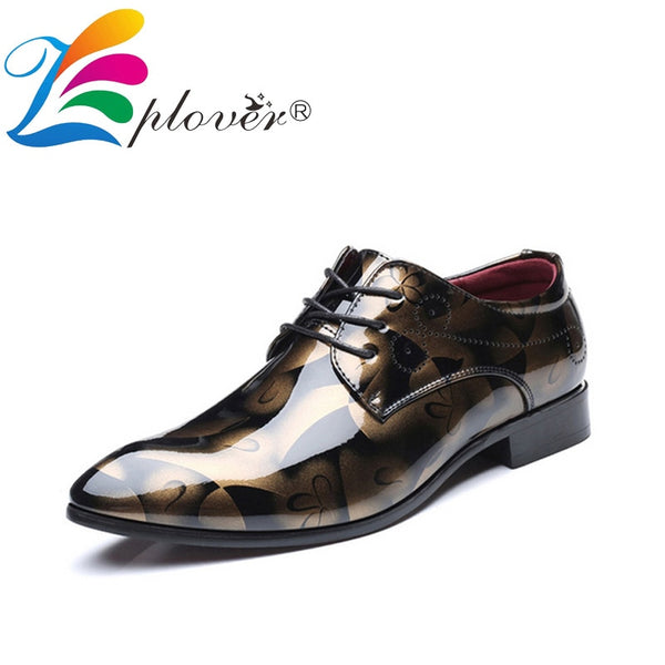 Fashion Patent Leather Men Dress Shoes Men Pointed Toe Formal Shoes Men Wedding Shoes Office Oxford Shoes for Men Footwear