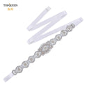 TOPQUEEN S161 Luxury Bridal Belts With Rhinestone Bridal Wedding Accessories Belt for Women Wedding Dress Sash Belt Formal Belts