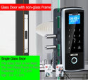 Smart Door Fingerprint Electric Lock Electronic Digital Gate Opener RFID Biometric Finger Print Security Glass Password Card