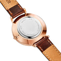 TIME100 Light Luxury Fashion Watch Simple Light Leather Belt Disc Calendar Ladies Watch Retro Wild Quartz Watch Female