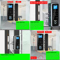 Smart Door Fingerprint Electric Lock Electronic Digital Gate Opener RFID Biometric Finger Print Security Glass Password Card