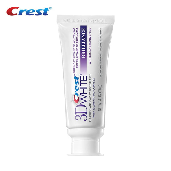 Crest 3D White Tooth Paste Brillance Teeth Whitening Improved Formula Dental Tooth Care Oral Hygiene Squeeze Gel Toothpaste 116g