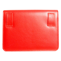 Pebbled Calf Leather Belt Pouch Coral