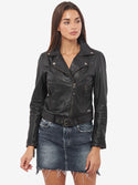 VAINAS European Brand Women Genuine Leather Jacket for Women Real Leather Jacket Motorcycle Jackets Biker Jackets Nelly