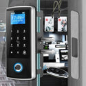 Smart Door Fingerprint Electric Lock Electronic Digital Gate Opener RFID Biometric Finger Print Security Glass Password Card