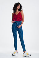 Skinny Jeans With Pinstripe