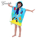 Baby Hooded Bath Towel Poncho Children Kids Bathrobe Towels Bath Robe Quick Dry Absorbent Microfiber Travel Sports Beach Towel