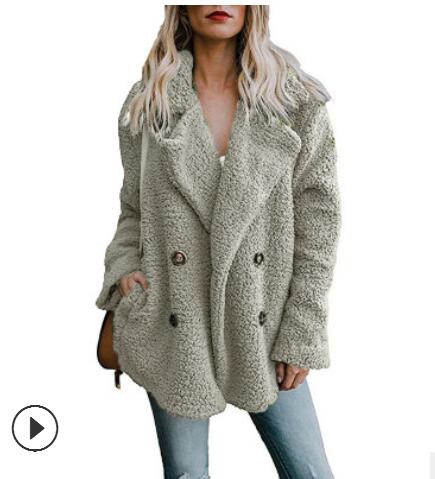 Autumn Winter Warm Women's Faux Fur Jacket Plush Coat Artificial Fluffy Fleece Optional Plus Size S-5xl Jacket Female Clothing