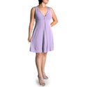 Evanese Women's Plus Size Short Deep v Neck Casual Day Cocktail Mini Dress