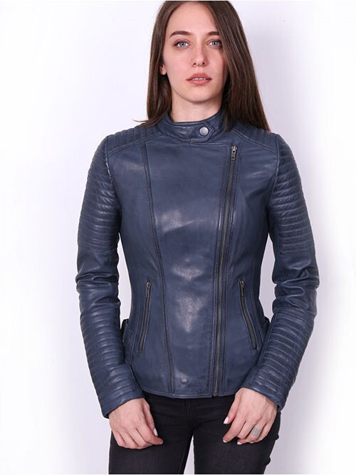 VAINAS European Brand Women Genuine Leather Jacket for Women Real Sheep Leather Jacket Motorcycle Jackets Biker Jackets Julie