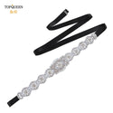 TOPQUEEN S161 Luxury Bridal Belts With Rhinestone Bridal Wedding Accessories Belt for Women Wedding Dress Sash Belt Formal Belts