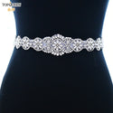 TOPQUEEN S161 Luxury Bridal Belts With Rhinestone Bridal Wedding Accessories Belt for Women Wedding Dress Sash Belt Formal Belts