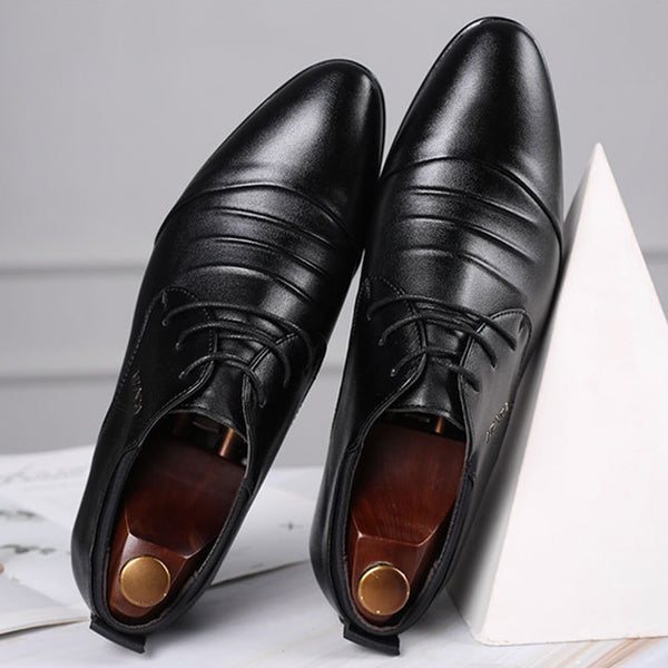 REETENE Oxford Shoes for Men Luxury Brand Formal Shoes Men Italian Fashion Mens Office Shoes Leather Men'S Leather Wedding Shoes