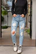 Hometown Girl Distressed Jeans