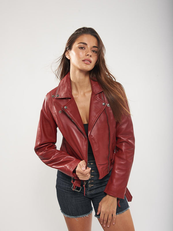 VAINAS European Brand Women Genuine Leather Jacket for Women Real Leather Jacket Motorcycle Jackets Biker Jackets Nelly