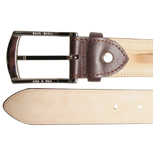 34 Mm Sartorial Buffed Leather Belt Brown