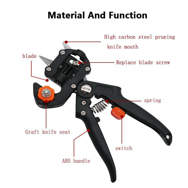 Drtools Grafting Machine Garden Tools With 2 Blades Tree Grafting Tools Secateurs Scissors Grafting Tool Cutting Pruner Jt001