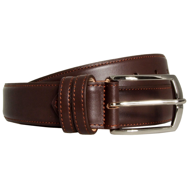 34 Mm Sartorial Buffed Leather Belt Brown