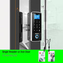 Smart Door Fingerprint Electric Lock Electronic Digital Gate Opener RFID Biometric Finger Print Security Glass Password Card