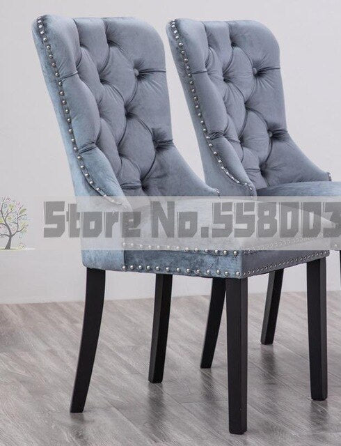 H1 Dining Chair American Solid Wood Cloth Soft Bag Study Room Living Room Hotel Chair Coffee Chair Light Luxury European Style