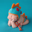 Crocheted Baby Boy Dinosaur Outfit Newborn Photography Props Handmade Knitted Photo Prop Infant Accessories Photo shoot clothes
