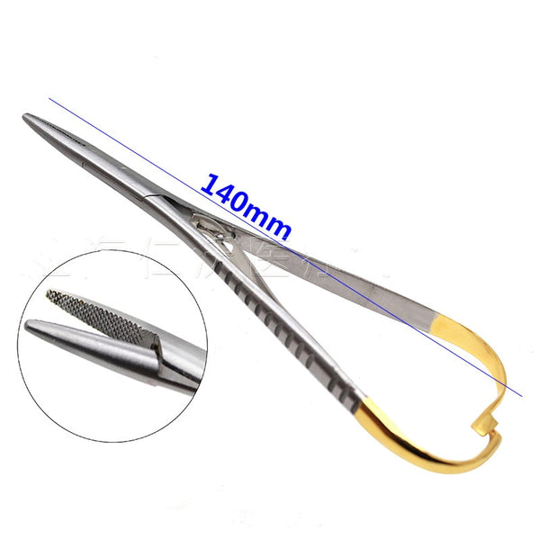 1pcs Dental Mathieu Needle Holder Pliers Stainless Steel 14cm Forceps Orthodontic Tweezer Dentist Surgical Instrument Equipment