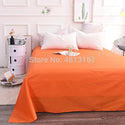 Egyptian Cotton Bed Sheets Flat Sheet Bedding Top Sheet Pure / Plain Colour Black White Gray Twin Full Queen King