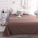 Egyptian Cotton Bed Sheets Flat Sheet Bedding Top Sheet Pure / Plain Colour Black White Gray Twin Full Queen King