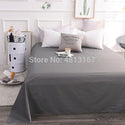 Egyptian Cotton Bed Sheets Flat Sheet Bedding Top Sheet Pure / Plain Colour Black White Gray Twin Full Queen King