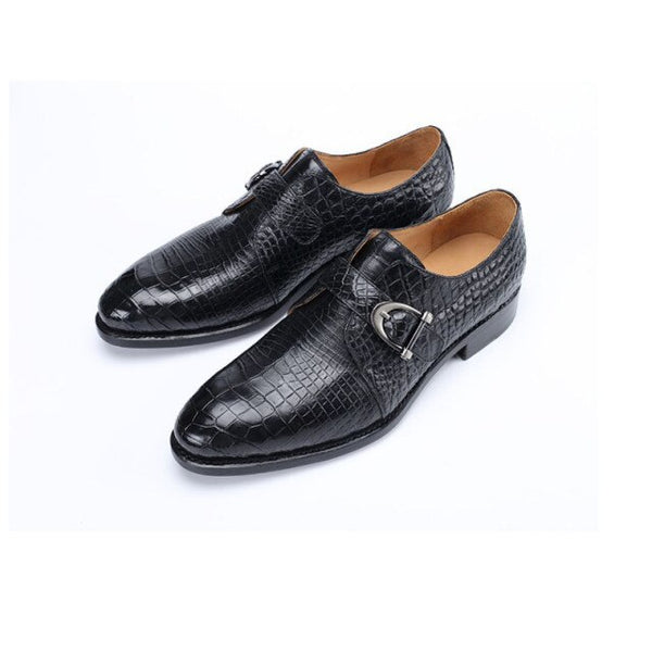 hujingsha crocodile leather men shoes  men'shoes Korean version  Men's dress shoes leather shoes