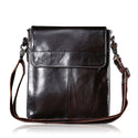 Norbinus Genuine Leather Bag Men Messenger Shoulder Bags Cowhide Crossbody Bag for Men Business Leather Handbags Small Briefcase