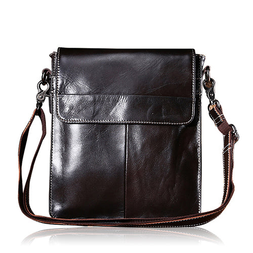 Norbinus Genuine Leather Bag Men Messenger Shoulder Bags Cowhide Crossbody Bag for Men Business Leather Handbags Small Briefcase