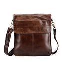 Norbinus Genuine Leather Bag Men Messenger Shoulder Bags Cowhide Crossbody Bag for Men Business Leather Handbags Small Briefcase