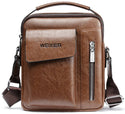 handbag Man Messenger Bag 2 Set Men Pu Leather Shoulder Bags Business Crossbody Casual Bag Famous Brand small black briefcase