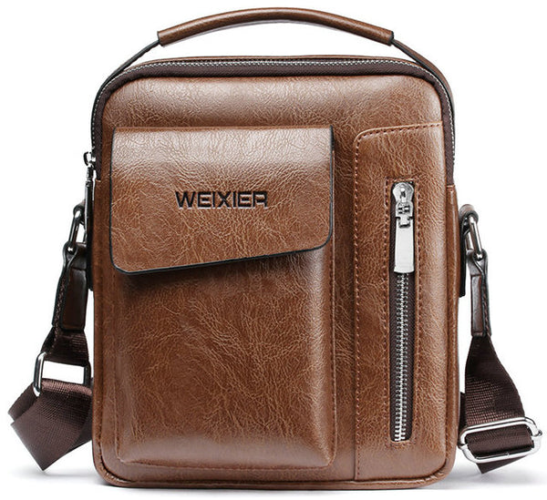 handbag Man Messenger Bag 2 Set Men Pu Leather Shoulder Bags Business Crossbody Casual Bag Famous Brand small black briefcase