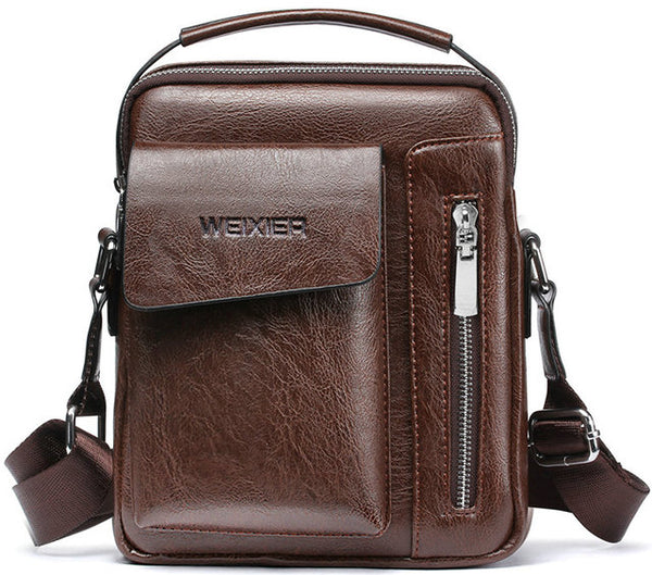 handbag Man Messenger Bag 2 Set Men Pu Leather Shoulder Bags Business Crossbody Casual Bag Famous Brand small black briefcase
