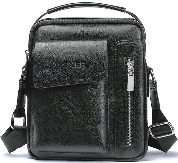 handbag Man Messenger Bag 2 Set Men Pu Leather Shoulder Bags Business Crossbody Casual Bag Famous Brand small black briefcase