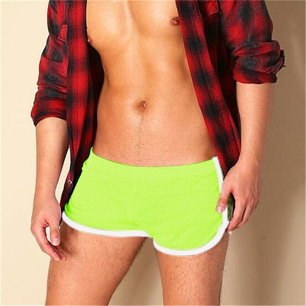 Spring Beach boxers short men pajamas summer transparent Aro sports youth quick dry home Arrow pants Mesh breathable wicking