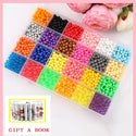 6000pcs 24 colors Refill Beads puzzle Crystal DIY water spray beads set ball games 3D handmade magic toys for children