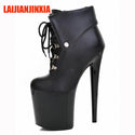 LAIJIANJINXIA Sex Toys Unisex Sexy BDSM Boots for Woman Ankle Boots Game Play 20cm Heel Fetish Ankle Lock High Boots Queen Shoes