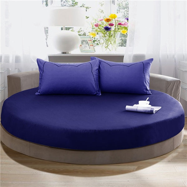 Hotel Round Bedding Fitted Bed sheet with Elastic band romantic Themed Hotel Round Mattress Cover Diameter 200cm-220cm