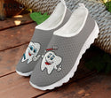 INSTANTARTS Cute Cartoon Tooth Pattern Women Slip On Sneakers Dentist Mesh Ladies Shoes Light Casual Summer Beach Water Loafers