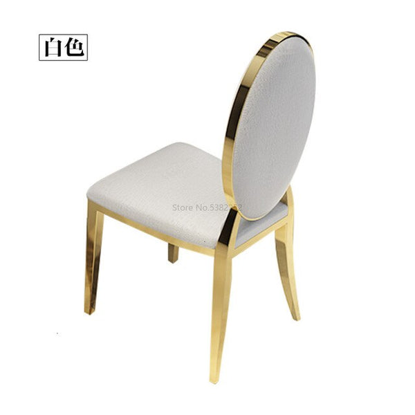 Light Luxury Dining Chair Modern Concise A Living Room Restaurant Table Metal Black White Form A Complete Set Dining Chair Chair