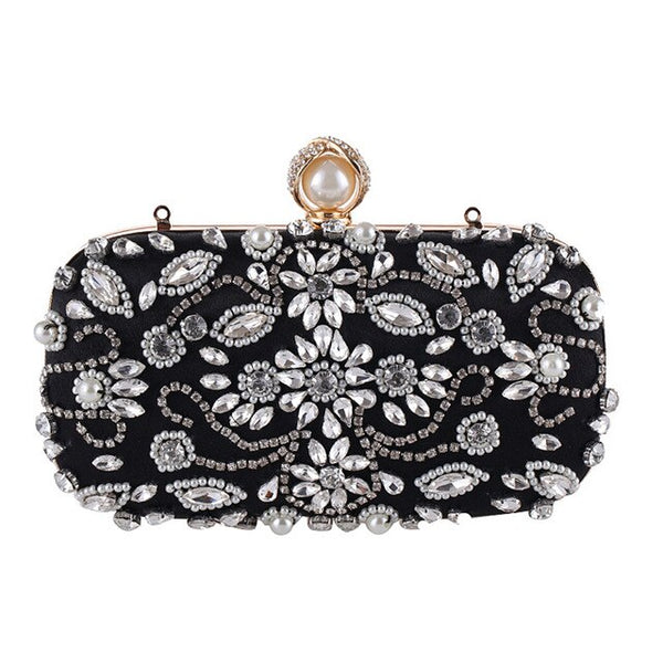 Gold Evening Clutch Women's  Shiny Handbags Bride Wedding Banquet Bag Wedding Dress Accessories Chain Shoulder Banquet Bag