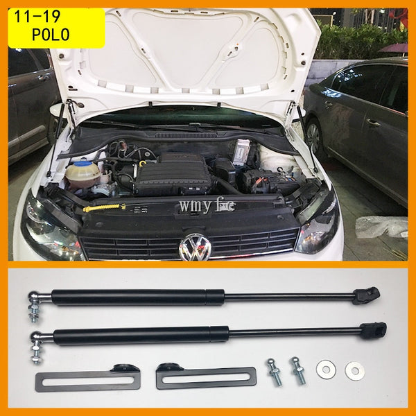 For VW Polo 2011 2014 2017 2018 2019 MK5 Refit Bonnet Hood Gas Spring Shock Lift Strut Bars Support Hraulic Rod Car-styling