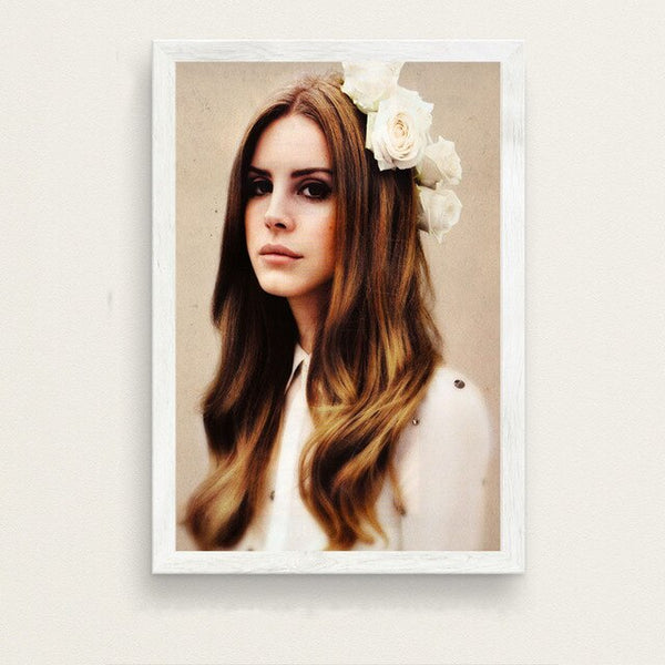 Lana Del Rey Music Singer Model Canvas Poster Prints Photo Portrait Pictures Bar Cafe Wall Art Home Decor Mural A700