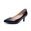 Professional Single Shoes Simple Comfort Work Shoes Black High Heels Formal Wear Leather Shoes Sexy Small Size Women's Shoes 32